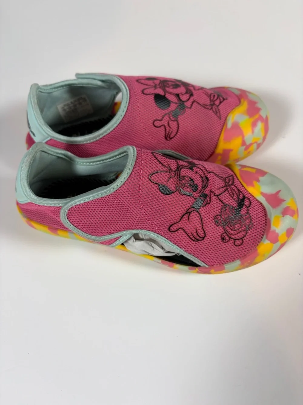 Adidas Disney Minnie Mouse Water Shoes Girls Pink Slip On Beach Size 11